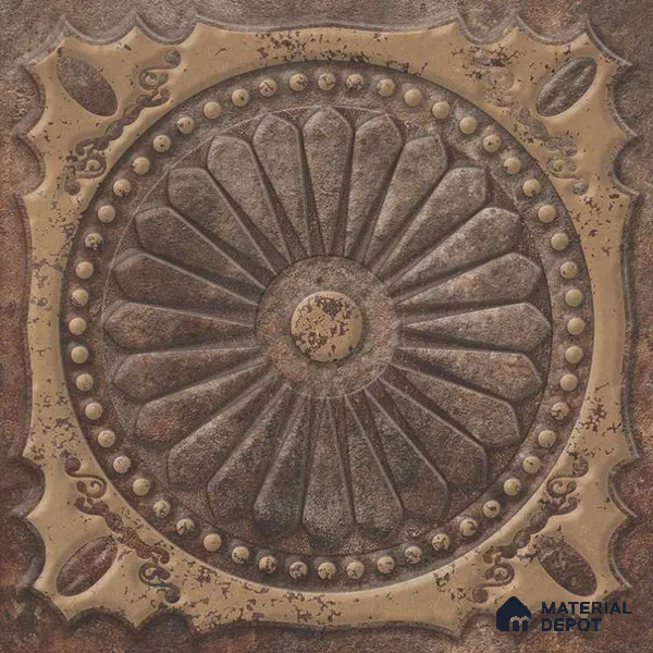 Moroccan Wall Tile TL 05647 Opulence Stone Oscar 8 x 8 inch Ceramic Matte Finish - 9 mm | 4 Random Faces | Suitable for Living Room, Bathroom, Kitchen & Backsplash | Please Expect a Slight Variation of Pattern