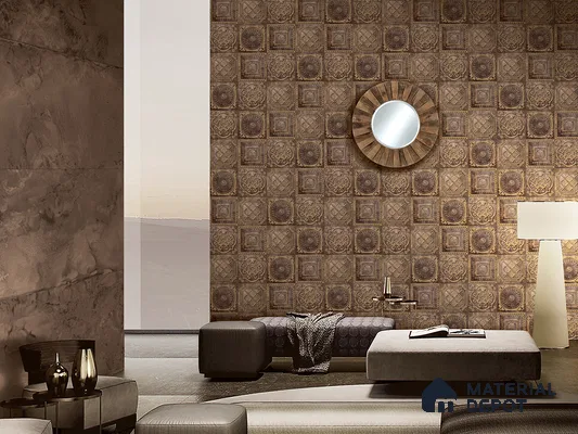 Moroccan Wall Tile TL 05647 Opulence Stone Oscar 8 x 8 inch Ceramic Matte Finish - 9 mm | 4 Random Faces | Suitable for Living Room, Bathroom, Kitchen & Backsplash | Please Expect a Slight Variation of Pattern