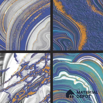 Moroccan Wall Tile TL 05641 B Tangier Azure Gleam 6 x 6 inch Ceramic Matte Finish - 9 mm | 4 Random Faces | Suitable for Living Room, Bathroom, Kitchen & Backsplash
