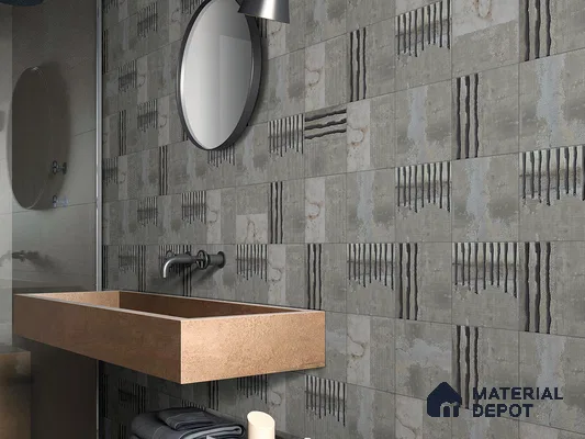 Moroccan Wall Tile TL 05638 Tangier Prime Pebble 6 x 6 inch Ceramic Matte Finish - 9 mm | 4 Random Faces | Suitable for Living Room, Bathroom, Kitchen & Backsplash