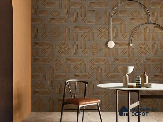 Moroccan Wall Tile TL 05640 Tangier Sahara Velvet 6 x 6 inch Ceramic Matte Finish - 9 mm | 5 Random Faces | Suitable for Living Room, Bathroom, Kitchen & Backsplash
