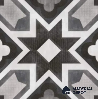 Multifired Moroccan Floor & Wall Tile TL 07956 E Andes Ash 12 x 12 inch Vitrified Matte Finish - 9 mm | Suitable for Living Room, Bathroom, Kitchen & Backsplash