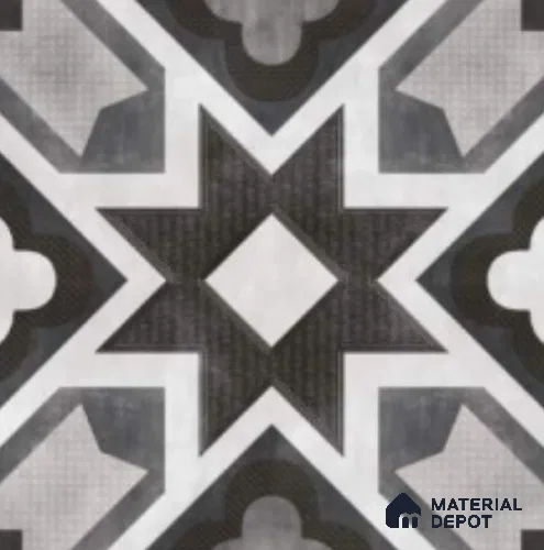 Multifired Moroccan Floor & Wall Tile TL 07956 E Andes Ash 12 x 12 inch Vitrified Matte Finish - 9 mm | Suitable for Living Room, Bathroom, Kitchen & Backsplash