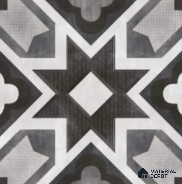 Multifired Moroccan Floor & Wall Tile TL 07956 E Andes Ash 12 x 12 inch Vitrified Matte Finish - 9 mm | Suitable for Living Room, Bathroom, Kitchen & Backsplash