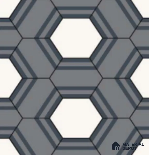 Multifired Moroccan Floor & Wall Tile TL 07960 Nocturne Pearl 12 x 12 inch Vitrified Matte Finish - 9 mm | Suitable for Living Room, Bathroom, Kitchen & Backsplash
