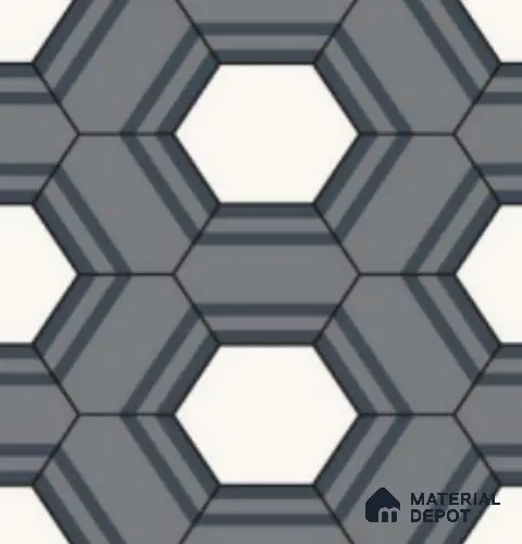 Multifired Moroccan Floor & Wall Tile TL 07960 Nocturne Pearl 12 x 12 inch Vitrified Matte Finish - 9 mm | Suitable for Living Room, Bathroom, Kitchen & Backsplash