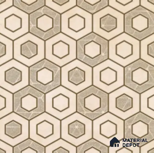 Multifired Moroccan Floor & Wall Tile TL 07954 Titan Halo 2 ft x 2 ft Vitrified Matte Finish - 9 mm | Suitable for Living Room, Bathroom, Kitchen & Backsplash