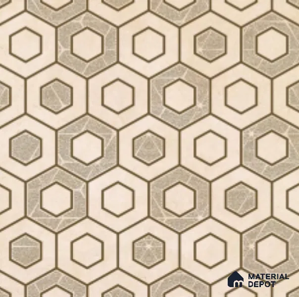Multifired Moroccan Floor & Wall Tile TL 07954 Titan Halo 2 ft x 2 ft Vitrified Matte Finish - 9 mm | Suitable For Dining Area, Kitchen Backsplash, Balcony