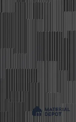 Punch Wall Tile TL 10610 1628 Strapes Punch Charcoal Black 4 ft x 2 ft Full Body Vitrified Matte Finish - 9 mm | Suitable for Living Room, Bathroom & Kitchen