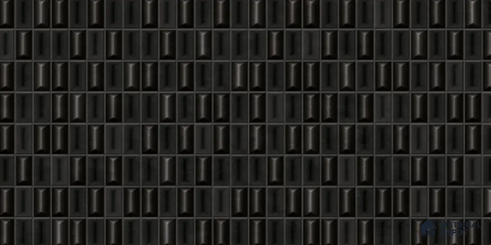 3D Look Wall Tile TL 11451 Aspen Black 2 ft x 1 ft Ceramic Glossy Finish - 9 mm  | Suitable for Bathroom, Dining & Kitchen