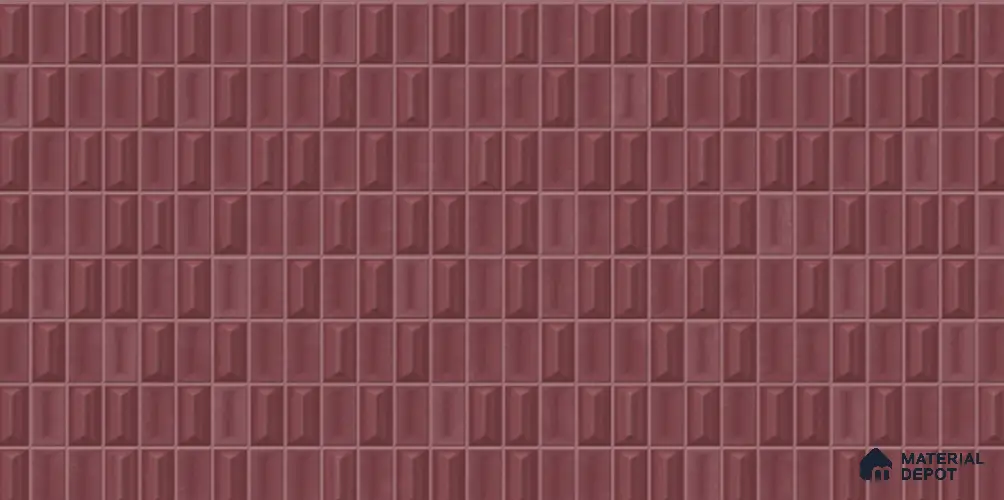 3D Look Wall Tile TL 11451 C Aspen Grape 2 ft x 1 ft Ceramic Glossy Finish - 9 mm  | Suitable for Bathroom, Dining & Kitchen