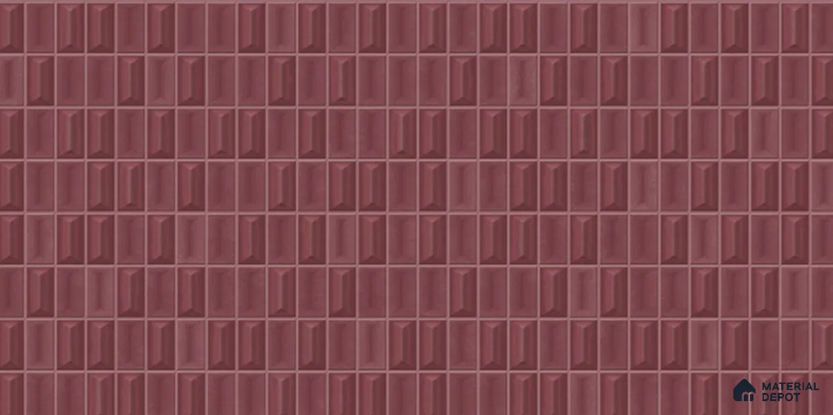 3D Look Wall Tile TL 11451 C Aspen Grape 2 ft x 1 ft Ceramic Glossy Finish - 9 mm | Suitable for Bathroom, Dining & Kitchen