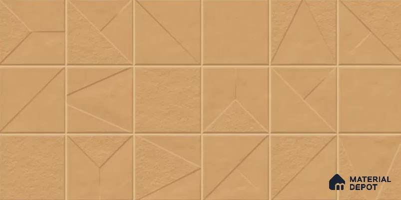 Punch Look Wall Tile TL 11449 D Nova Orange 2 ft x 1 ft Ceramic Punch Matte Finish - 8 mm  | Suitable for Bathroom, Dining & Kitchen