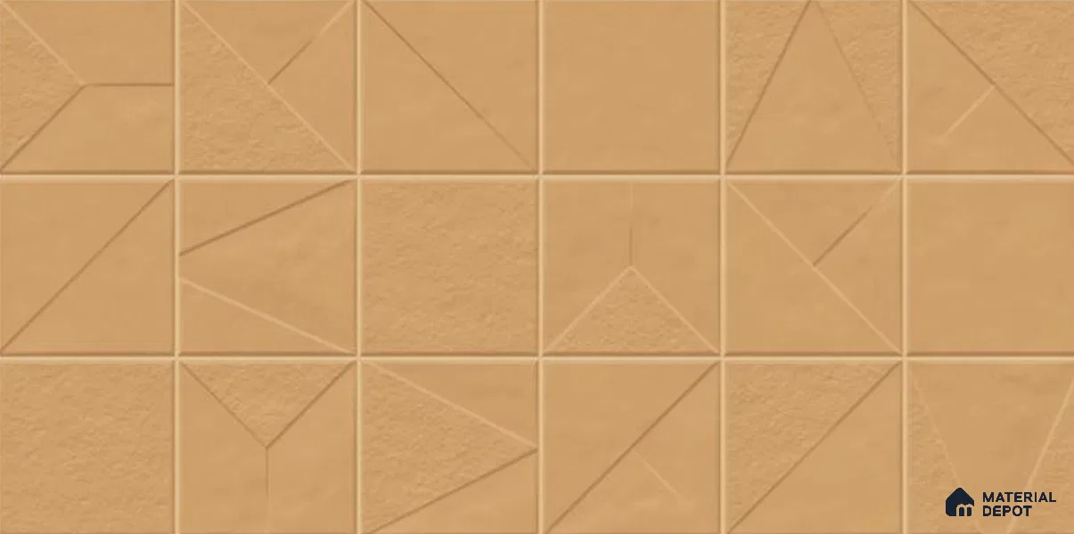Punch Look Wall Tile TL 11449 D Nova Orange 2 ft x 1 ft Ceramic Punch Matte Finish - 8 mm | Suitable for Bathroom, Dining & Kitchen