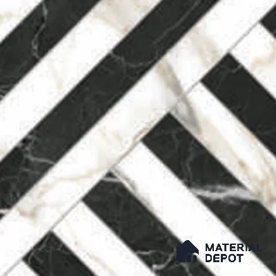 Floor Tile TL 12594 Tridant Nero 8 inc x 8 inc  Matte Finish