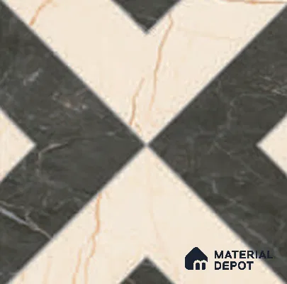 Floor Tile TL 12595 Evora Nero 8 inc x 8 inc  Matte Finish