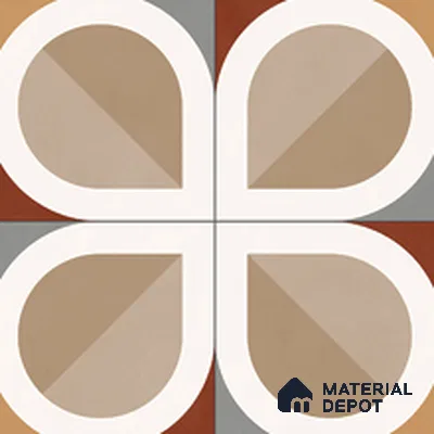 Floor & Wall Tile TL 12607 Devon Brown 1 ft x 1 ft  Carving Matte Finish - 9.5 mm 