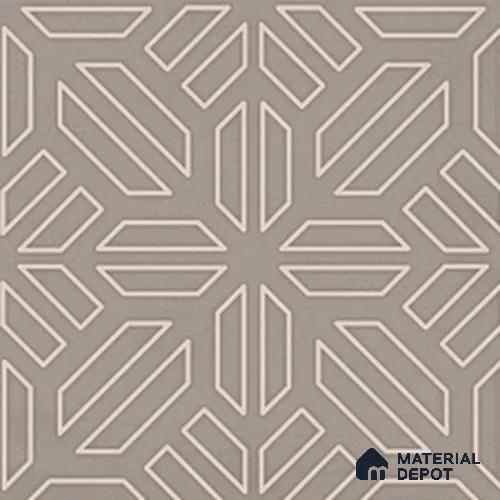 Moroccan Floor & Wall Tile TL 12606 Duomo 1 ft x 1 ft Ceramic Carving Matte Finish - 9.5 mm | Living Room, Kitchen Wall & Backsplashes, Dining & Bathroom