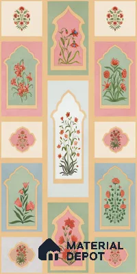 Patterned Look Wall Tile TL 10716 B Riga Decore 4 ft x 2 ft Vitrified Matte Finish - 9 mm  | Suitable for Living Room, Bedroom & Dining