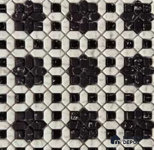 Mosaic Look Wall Tile TL 12582 C Ivory Stripe 9.6 inc x 9.6 inc  Matte Finish - 6 mm | Suitable for Bathroom Wall, Kitchen Wall & Backsplash & Highlighter Wall