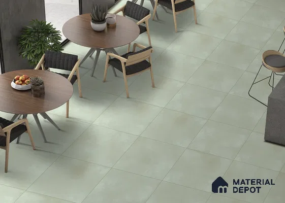 Cement Look Floor Tile TL 06286 B Aqua Stone 2 ft x 2 ft Vitrified Matte Finish - 9 mm | (Random 3) | Suitable for Living Room, Bedroom, Bathroom, Kitchen & Balcony