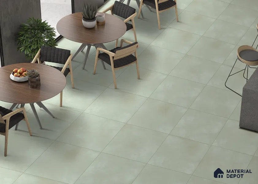 Cement Look Floor Tile TL 06286 B Aqua Stone 2 ft x 2 ft Vitrified Matte Finish - 9 mm | (Random 3) | Suitable for Living Room, Bedroom, Bathroom, Kitchen & Balcony