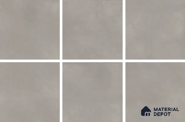 Cement Look Floor Tile TL 06286 C Grey Essence 2 ft x 2 ft Vitrified Matte Finish - 9 mm | (Random 3) | Suitable for Living Room, Bedroom, Bathroom, Kitchen & Balcony