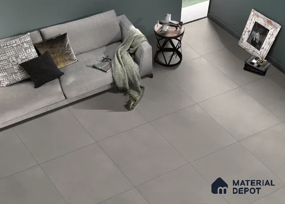 Cement Look Floor Tile TL 06286 C Grey Essence 2 ft x 2 ft Vitrified Matte Finish - 9 mm | (Random 3) | Suitable for Living Room, Bedroom, Bathroom, Kitchen & Balcony