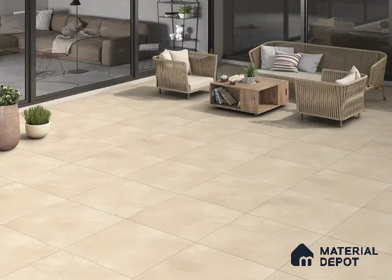 Cement Look Floor Tile TL 06286 Verde Gem 2 ft x 2 ft Vitrified Matte Finish - 9 mm | (Random 3) | Suitable for Living Room, Bedroom, Bathroom, Kitchen & Balcony (Sample)
