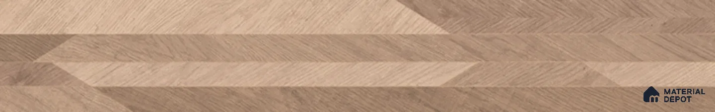 Wood Look Floor & Wall Tile TL 11448 B Art Wood Cinnamon 4 ft x 8 inc Vitrified Matte Finish - 9 mm | Random 8 | Suitable for Living Room, Bedroom & Dining