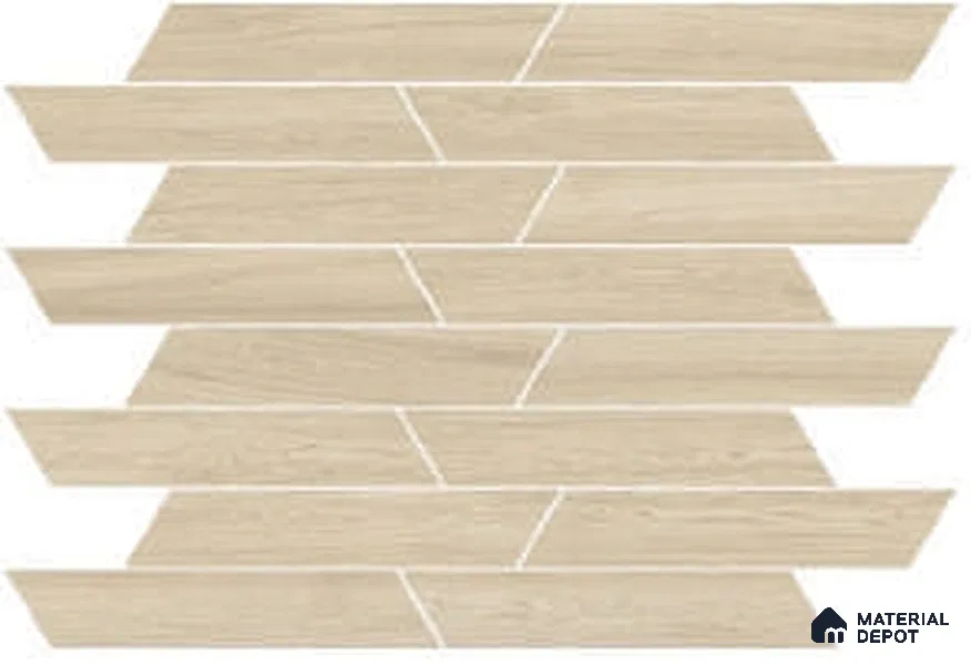 Wood Look Floor & Wall Tile TL 07205 B Feelwood Crema 18 Inch x 3 Inch Vitrified Matte Finish - 9 mm | 2-3 mm Spacer is Mandatory