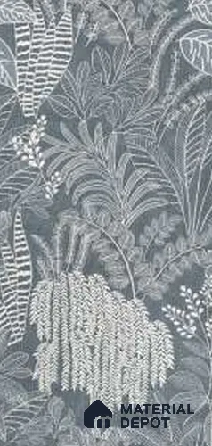Tropical Wall Tile TL 12125 D Retina Navy Bloom 4 ft x 2 ft Vitrified Matte Finish - 9 mm | Suitable for Bathroom, Accent/Feature Wall, Dining Area