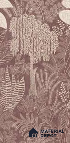 Tropical Wall Tile TL 12125 F Retina Wine Bloom 4 ft x 2 ft Vitrified Matte Finish - 9 mm | Suitable for Bathroom, Accent/Feature Wall, Dining Area