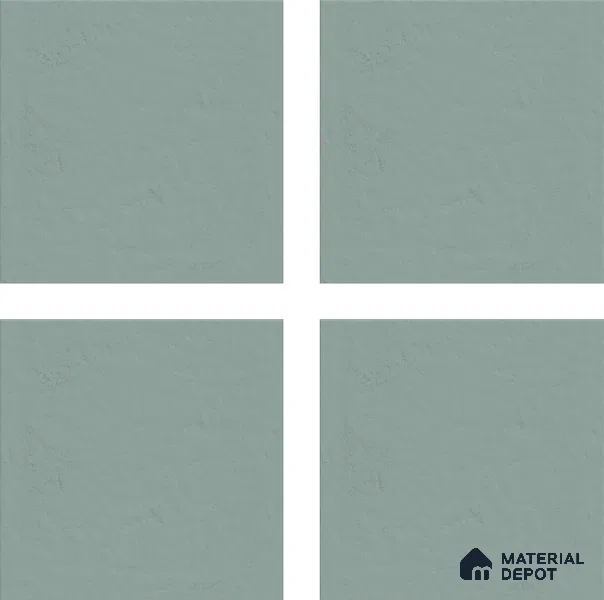 Punch Look Floor & Wall Tile TL 06285 B Cyan Burst 2 ft x 2 ft Vitrified Matte Finish - 8 mm | Suitable for Living Room, Bedroom, Bathroom, Kitchen & Balcony