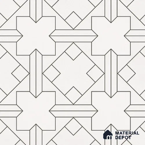Moroccan Floor & Wall Tile TL 12602 Colombo 1 ft x 1 ft Ceramic Carving Matte Finish - 9.5 mm | Living Room, Kitchen Wall & Backsplashes, Dining & Bathroom