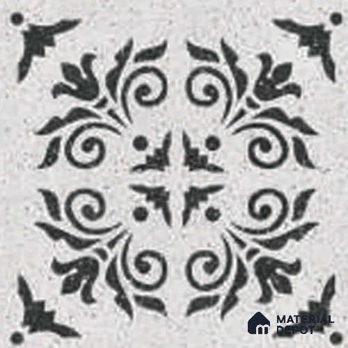 Moroccan Floor Tile TL 12598 Amazon Bianco 1 ft x 1 ft White Body Vitrified Matte Finish - 9 mm | Living Room, Foyer, Office & Dining | Minimum 2 mm Spacer Is Mandatory