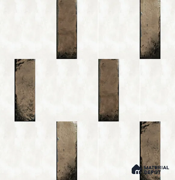 Mosaic Look Wall Tile TL 11454 B Drift Crema 14 inc x 14 inc Porcelain Metallic Finish - 9 mm | Suitable for Bathroom & Kitchen