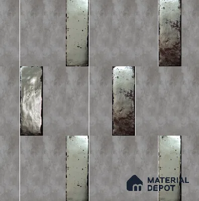 Mosaic Look Wall Tile TL 11454 C Drift Gris 14 inc x 14 inc Porcelain Metallic Finish - 9 mm  | Suitable for Bathroom & Kitchen