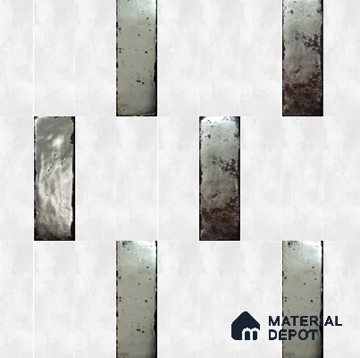 Mosaic Look Wall Tile TL 11454 Drift Bianco 14 inc x 14 inc Porcelain Metallic Finish - 9 mm  | Suitable for Bathroom & Kitchen