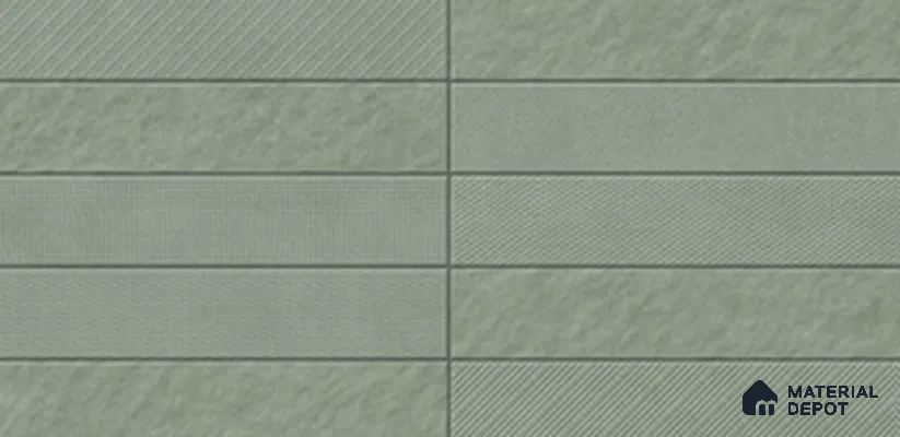 Punch Look Wall Tile TL 11453 D Comfy Sage 2 ft x 1 ft Ceramic Matte Finish - 8 mm  | Suitable for Bathroom & Kitchen