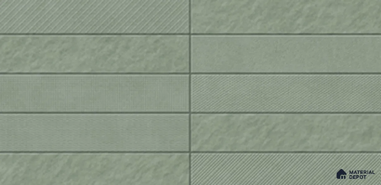 Punch Look Wall Tile TL 11453 D Comfy Sage 2 ft x 1 ft Ceramic Matte Finish - 8 mm | Suitable for Bathroom & Kitchen
