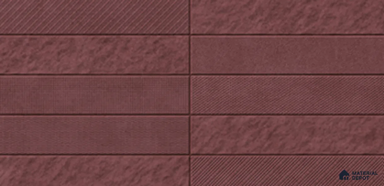 Punch Look Wall Tile TL 11453 E Comfy Wine 2 ft x 1 ft Ceramic Matte Finish - 8 mm | Suitable for Bathroom & Kitchen