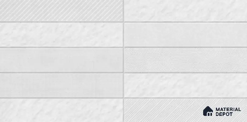 Punch Look Wall Tile TL 11453 Comfy Blanco 2 ft x 1 ft Ceramic Matte Finish - 8 mm  | Suitable for Bathroom & Kitchen