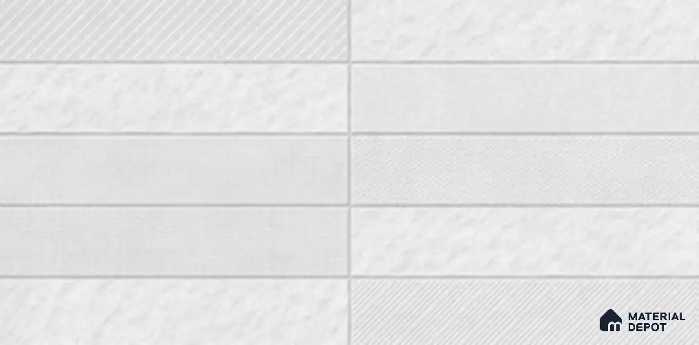 Punch Look Wall Tile TL 11453 Comfy Blanco 2 ft x 1 ft Ceramic Matte Finish - 8 mm  | Suitable for Bathroom & Kitchen