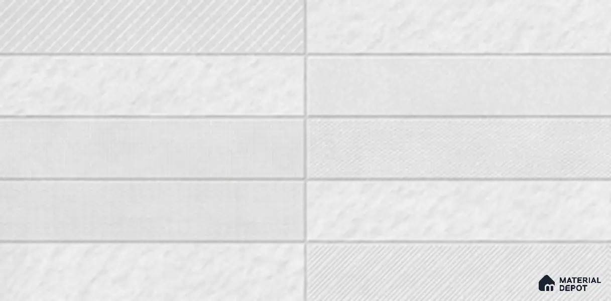 Punch Look Wall Tile TL 11453 Comfy Blanco 2 ft x 1 ft Ceramic Matte Finish - 8 mm | Suitable for Bathroom & Kitchen