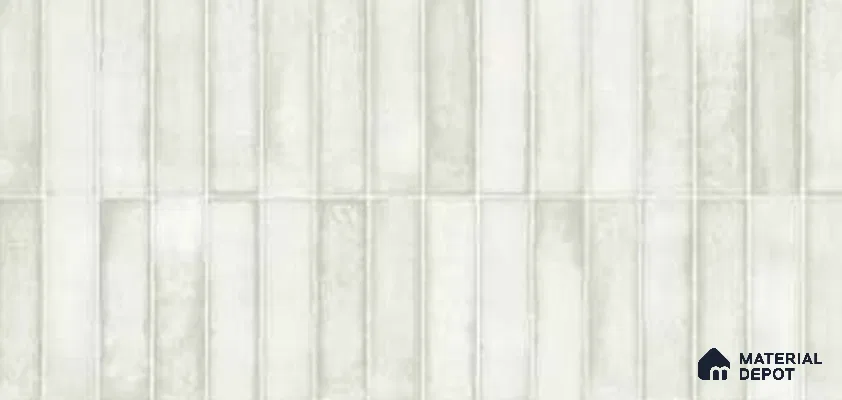 Faux Subway Look Wall Tile TL 11450 Luma White 4 ft x 2 ft Vitrified Matte Finish - 9 mm  | Suitable for Bathroom, Dining & Kitchen