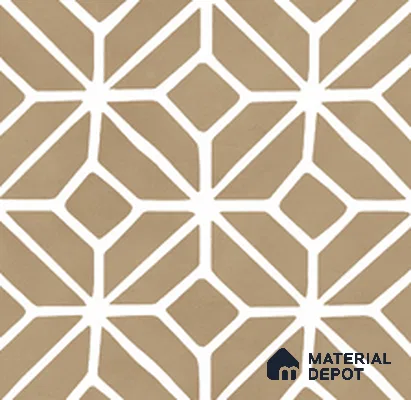 Floor & Wall Tile TL 12605 Nostalgy Yellow 1 ft x 1 ft  Carving Matte Finish - 9.5 mm 