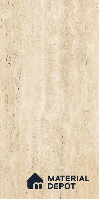 Marble Floor & Wall Tile TL 06380 Travertine Giallo 4 ft x 2 ft Glossy Finish Vitrified Tile - 9 mm | Suitable for Living Room, Bedroom & Bathroom