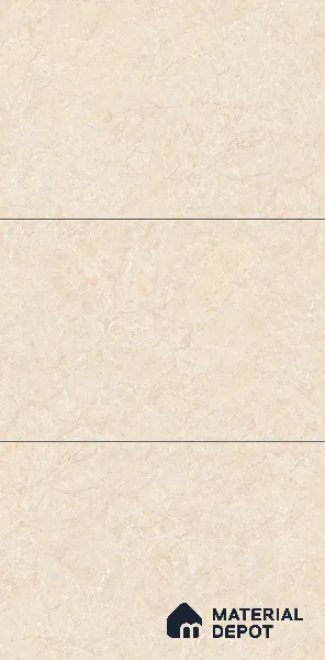 Marble Floor & Wall Large Format Tile TL 06415 Lisa Beige 6 ft x 4 ft Glossy Finish Vitrified Tile - 9 mm | Suitable for Living Room, Bedroom & Bathroom | Adhesive and Spacers Must be Used During Installation