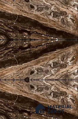 Marble Wall & Floor Tile TL 06397 Marlinga Choco A 4 ft x 2 ft Vitrified Glossy Finish - 9 mm | Suitable for Living Room, Bedroom & Bathroom (Sample)
